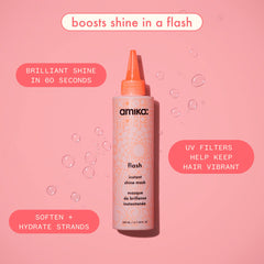 amika flash instant shine mask creamy texture close-up showing rich moisturizing formula
