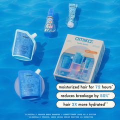 Amika Hydro Rush conditioner cream detail for smooth, sealed strands
