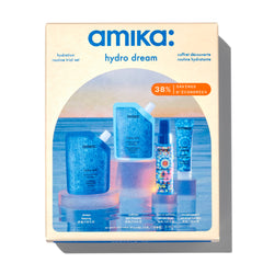 Amika trial set front packaging showing kit benefits