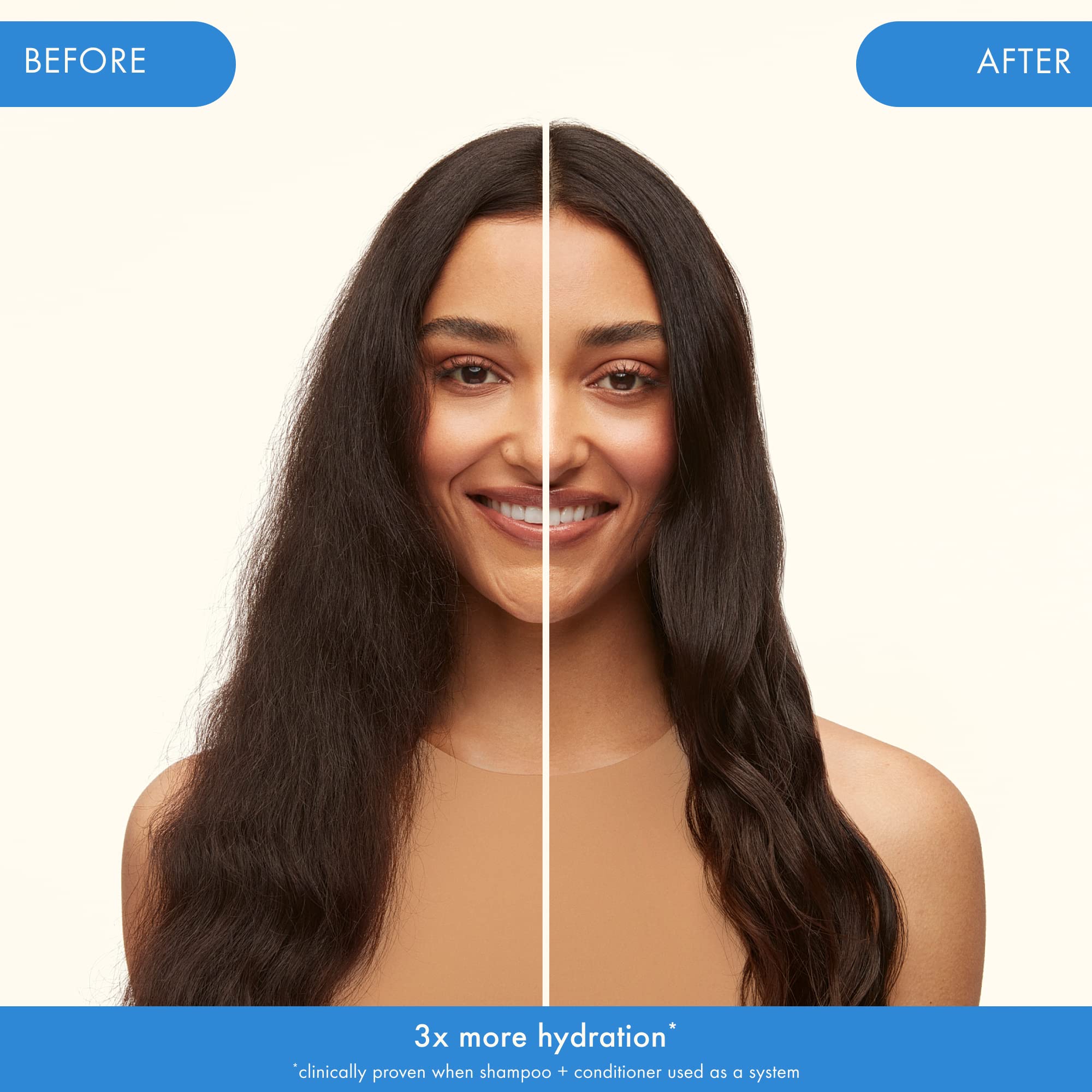 Amika Hydro Rush leave-in spray applied for easier detangling