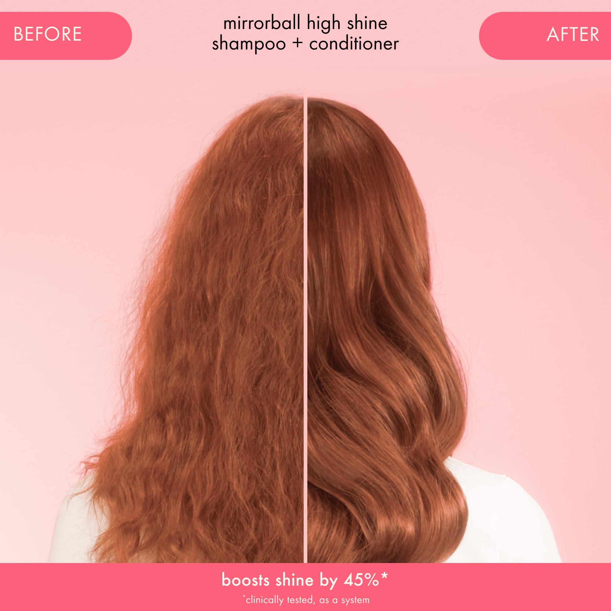 Etiqueta de Amika Mirrorball enfocada en ingredientes antioxidantes y protección del color