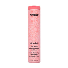 Amika Mirrorball envase frontal mostrando 275 ml y beneficio de brillo intenso