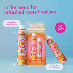 Amika close-up of dry shampoo mist texture illustrating lightweight absorbency
