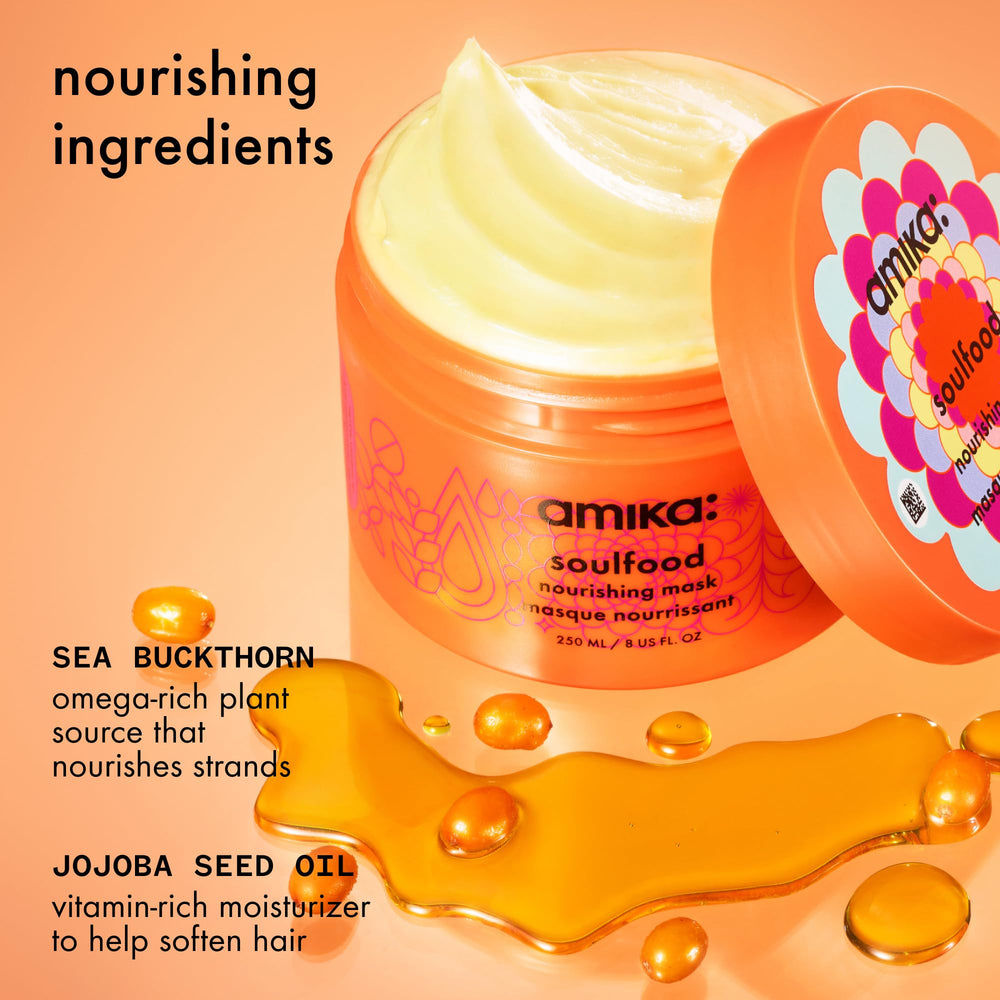 Amika Soulfood being scooped in hand for easy application benefit