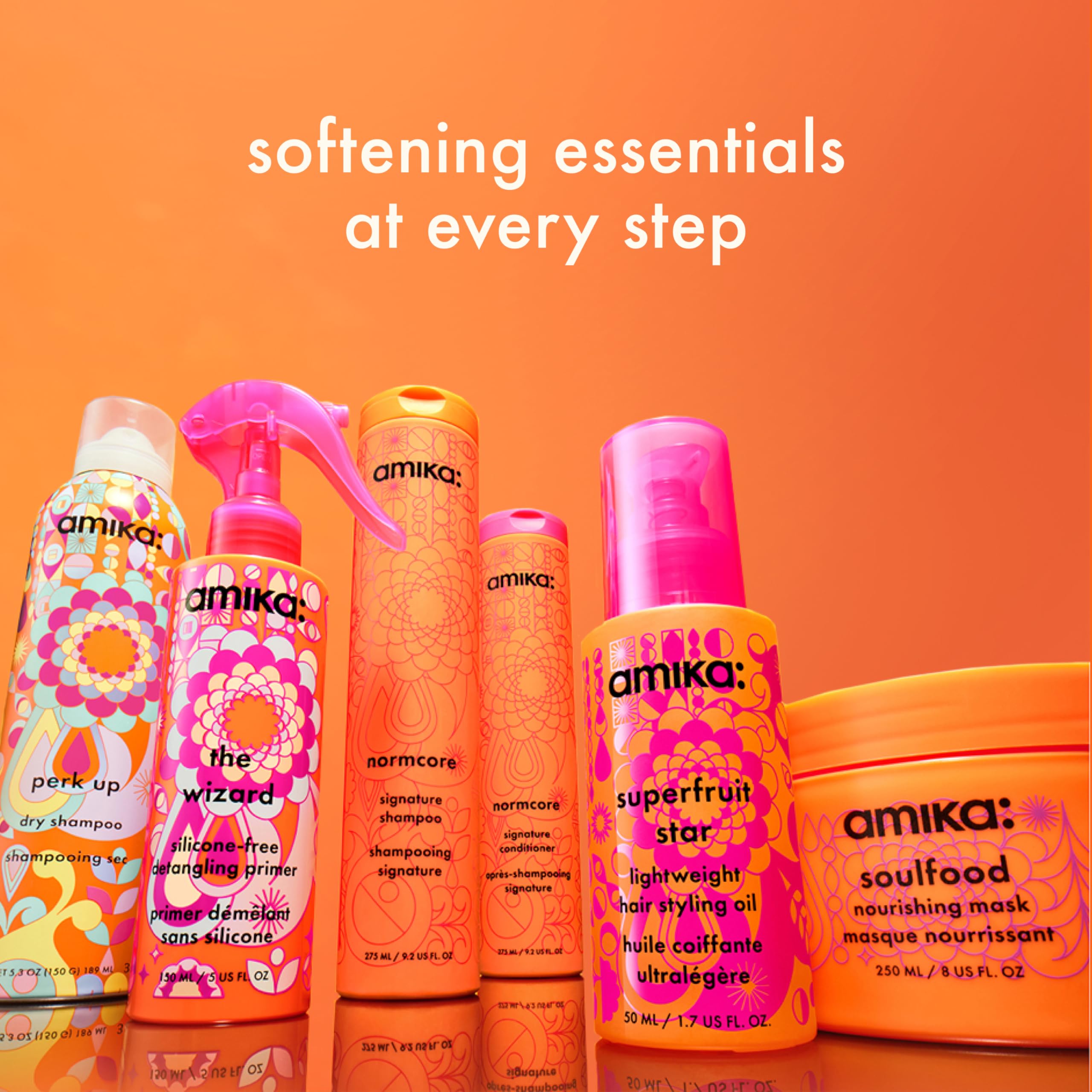 amika being applied to damp hair for detangling and easier styling
