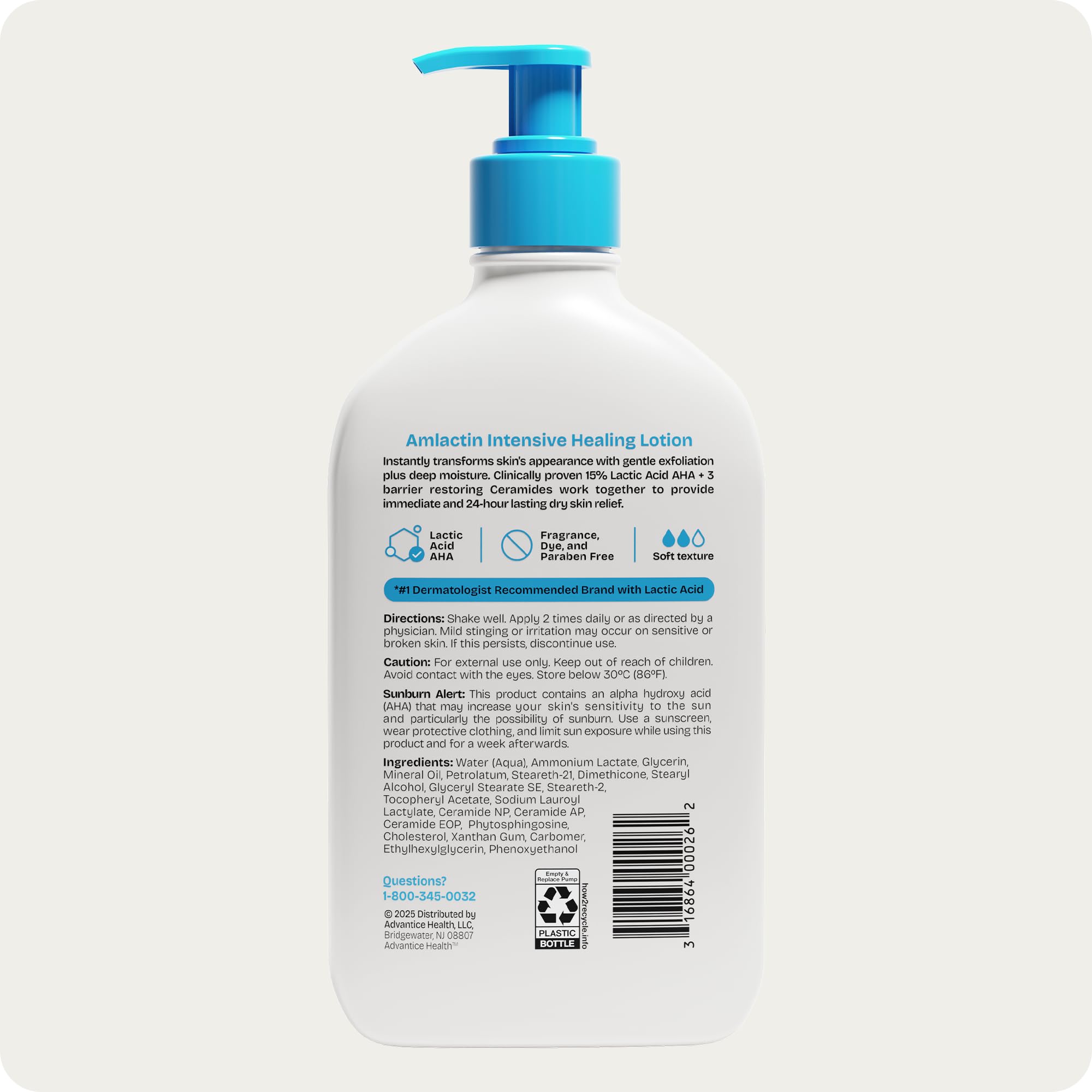 Bathroom shelf with AmLactin for daily routine and hydrated skin