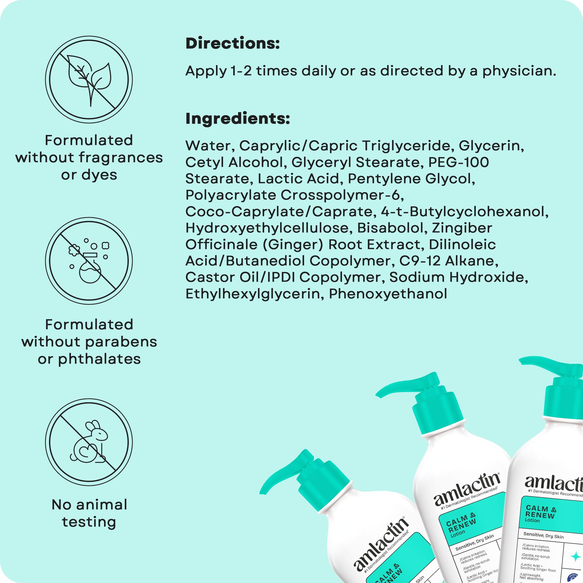 AmLactin botella abierta con dosificador que facilita aplicación precisa