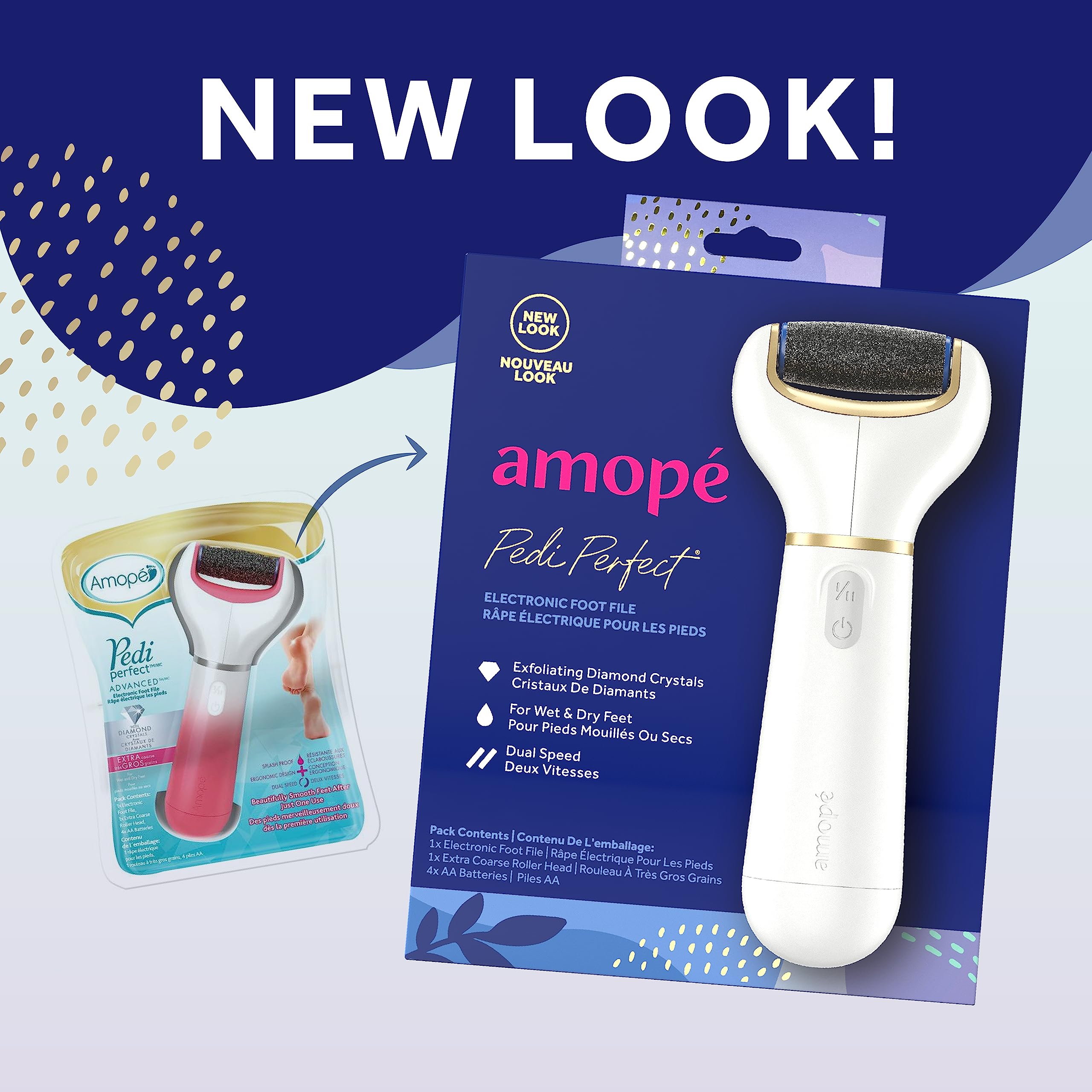 Amope primer plano del rodillo con cristales para exfoliación eficaz