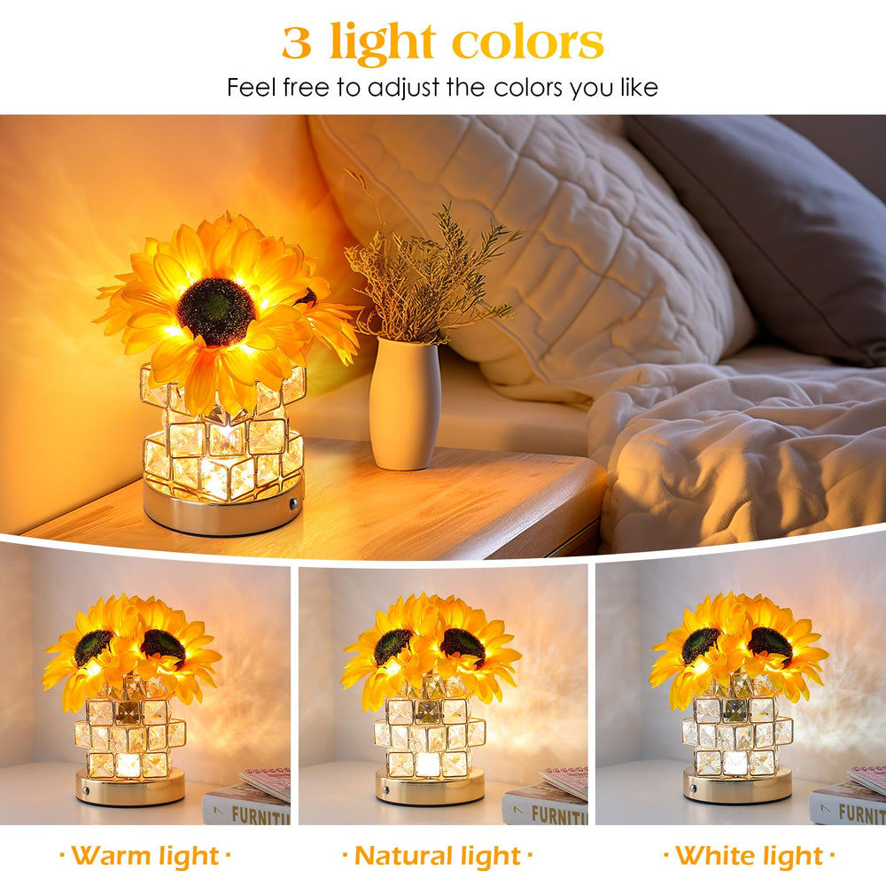 AMWGIMI sunflower petal closeup showing silk texture and lifelike appearance