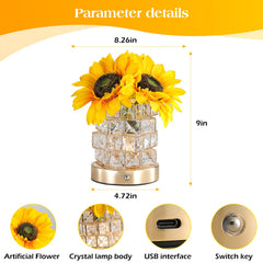 AMWGIMI sunflower touch control hand demonstration for easy dimming benefit