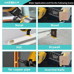 AMZBSAW adaptadores incluidos mostrando compatibilidad amplia