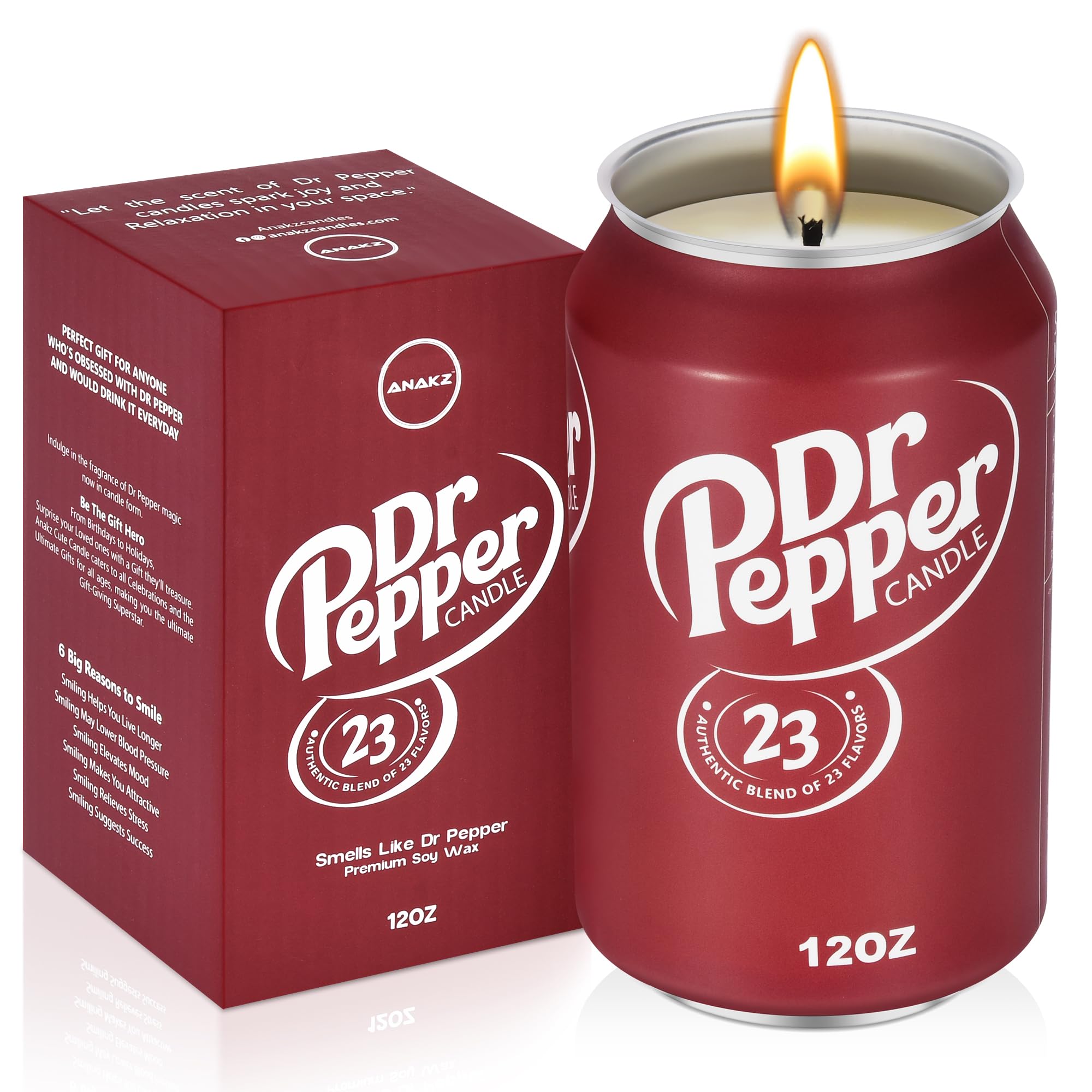 Anakz Doctor Pepper vista frontal del envase con diseño atractivo y aroma real