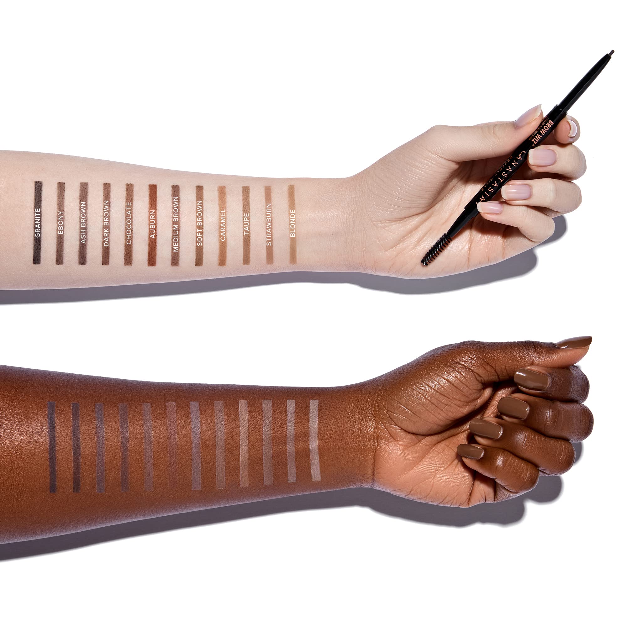 Anastasia Brow Wiz gama de tonos alineados para elegir color