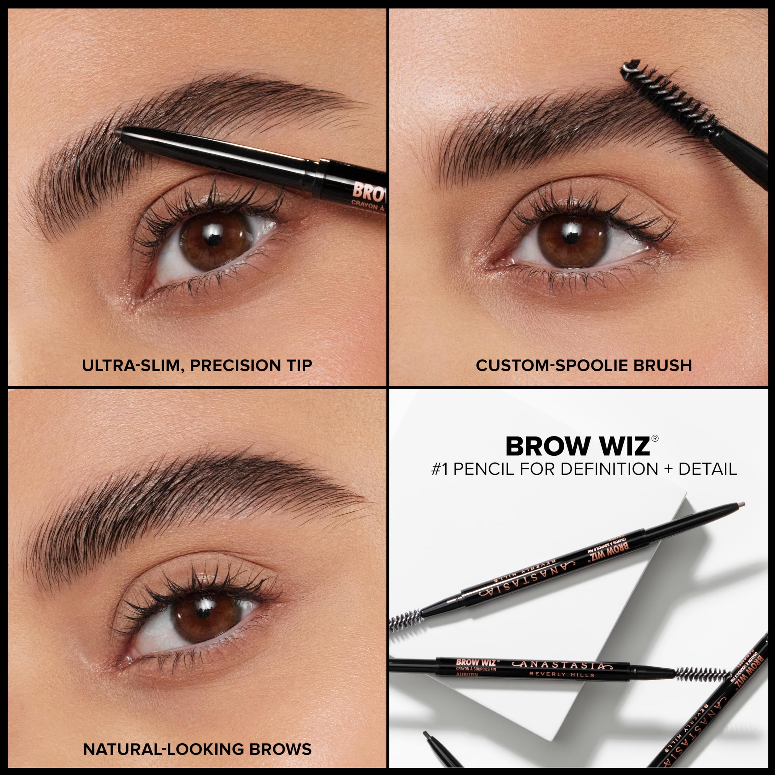 Anastasia Brow Wiz tamaño en mano para referencia de escala práctica