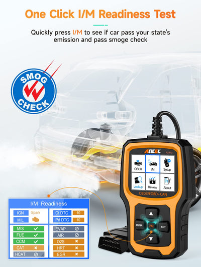 ANCEL AD410 button detail for easy navigation and faster fault code access