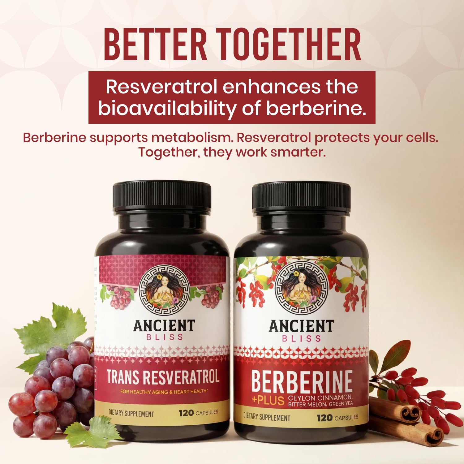 Ancient Bliss cápsulas junto a vaso de agua simbolizando uso diario sencillo