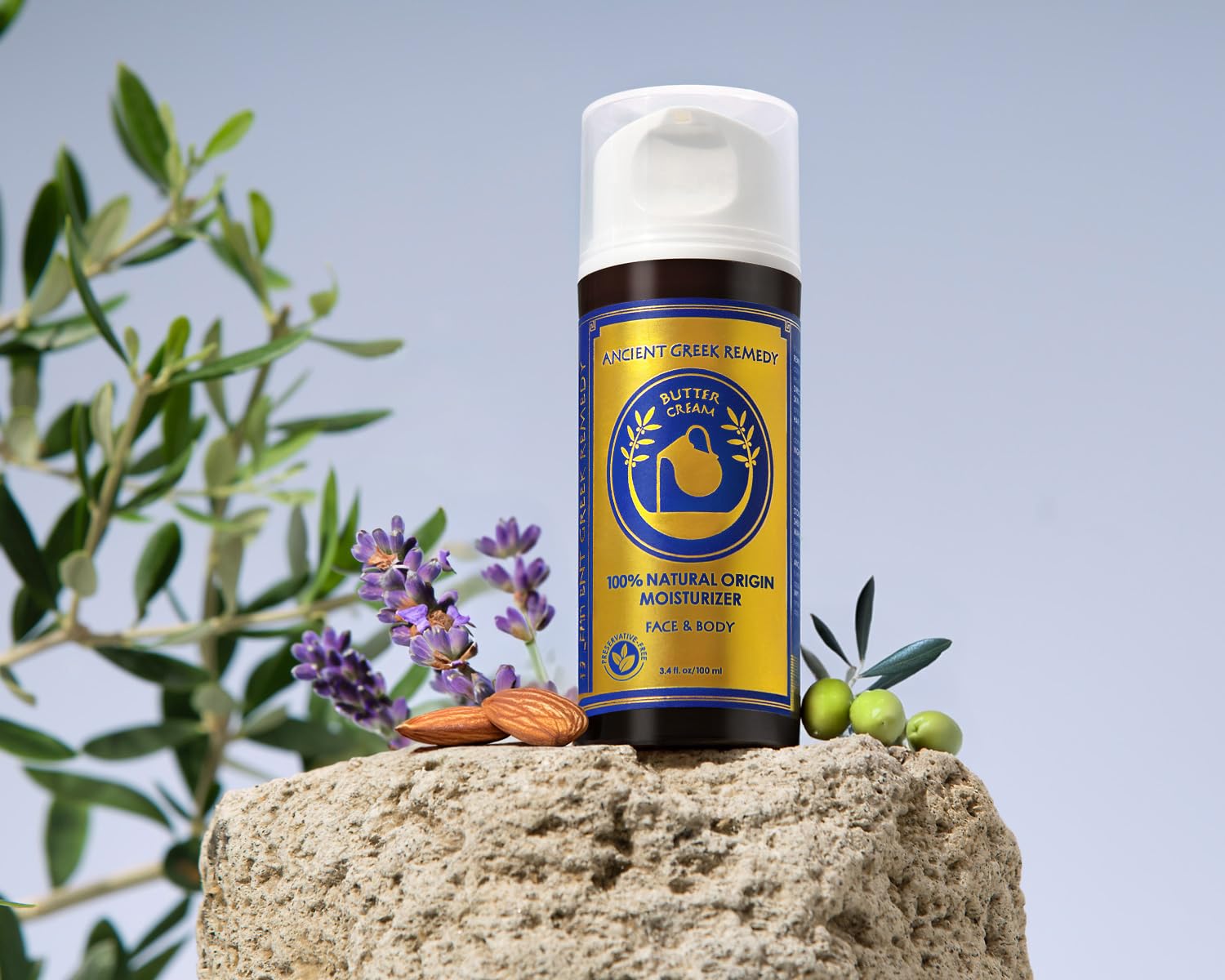 Ancient Greek Remedy comparación de tamaño del tarro para escala práctica