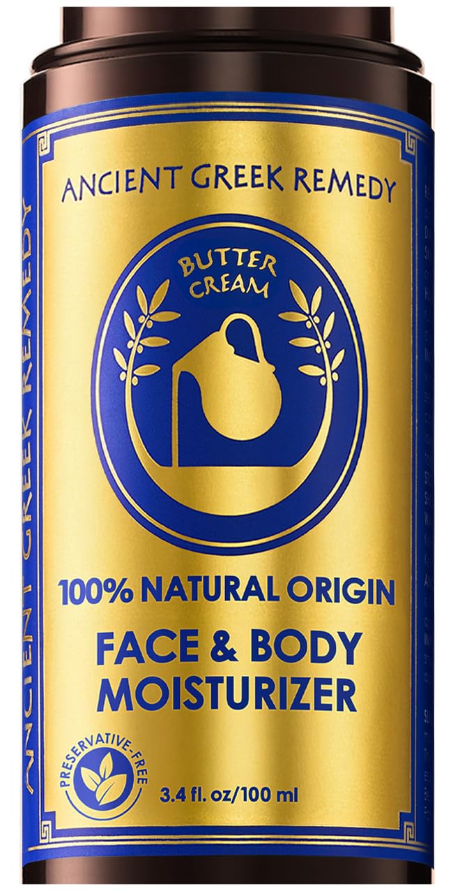 Ancient Greek Remedy envase frontal mostrando etiqueta y beneficio hidratante