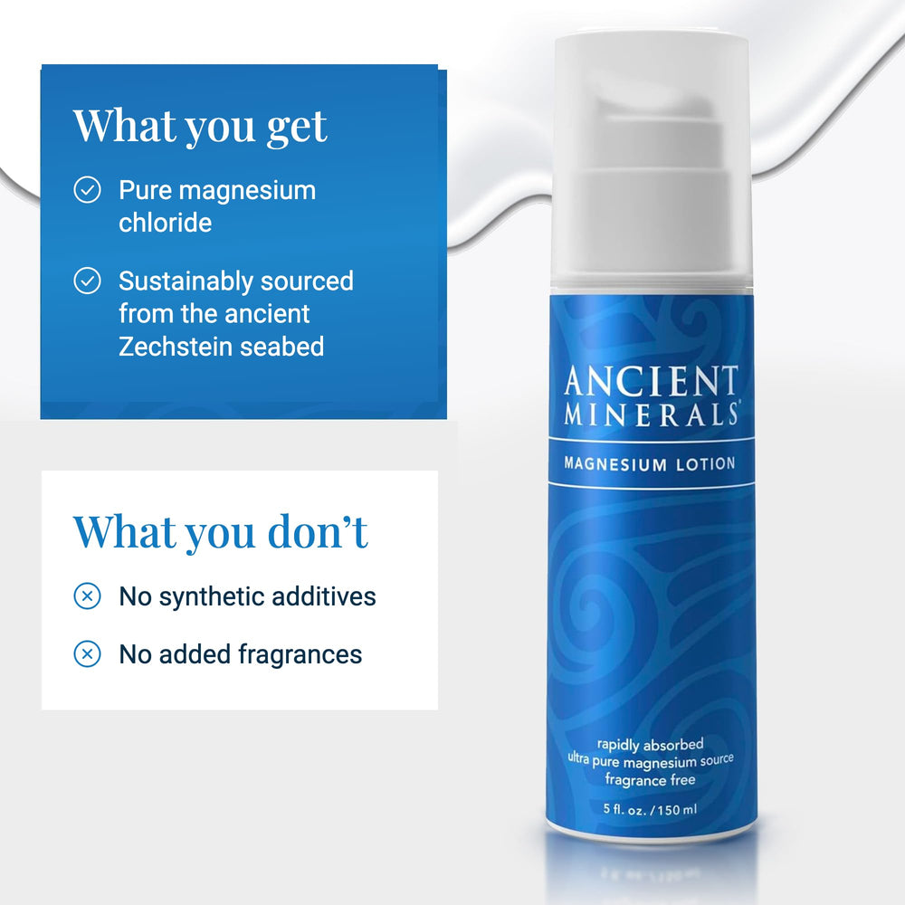 Ancient Minerals open jar close-up showing cream texture and easy absorption benefit