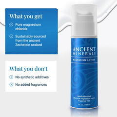 Ancient Minerals open jar close-up showing cream texture and easy absorption benefit
