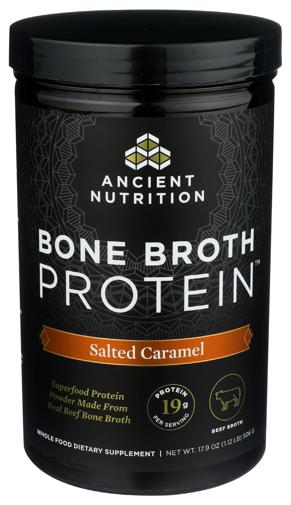 Ancient Nutrition batido salted caramel cremoso como snack proteico