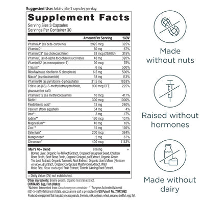 Ancient Nutrition capsules beside ruler demonstrating easy-swallow size
