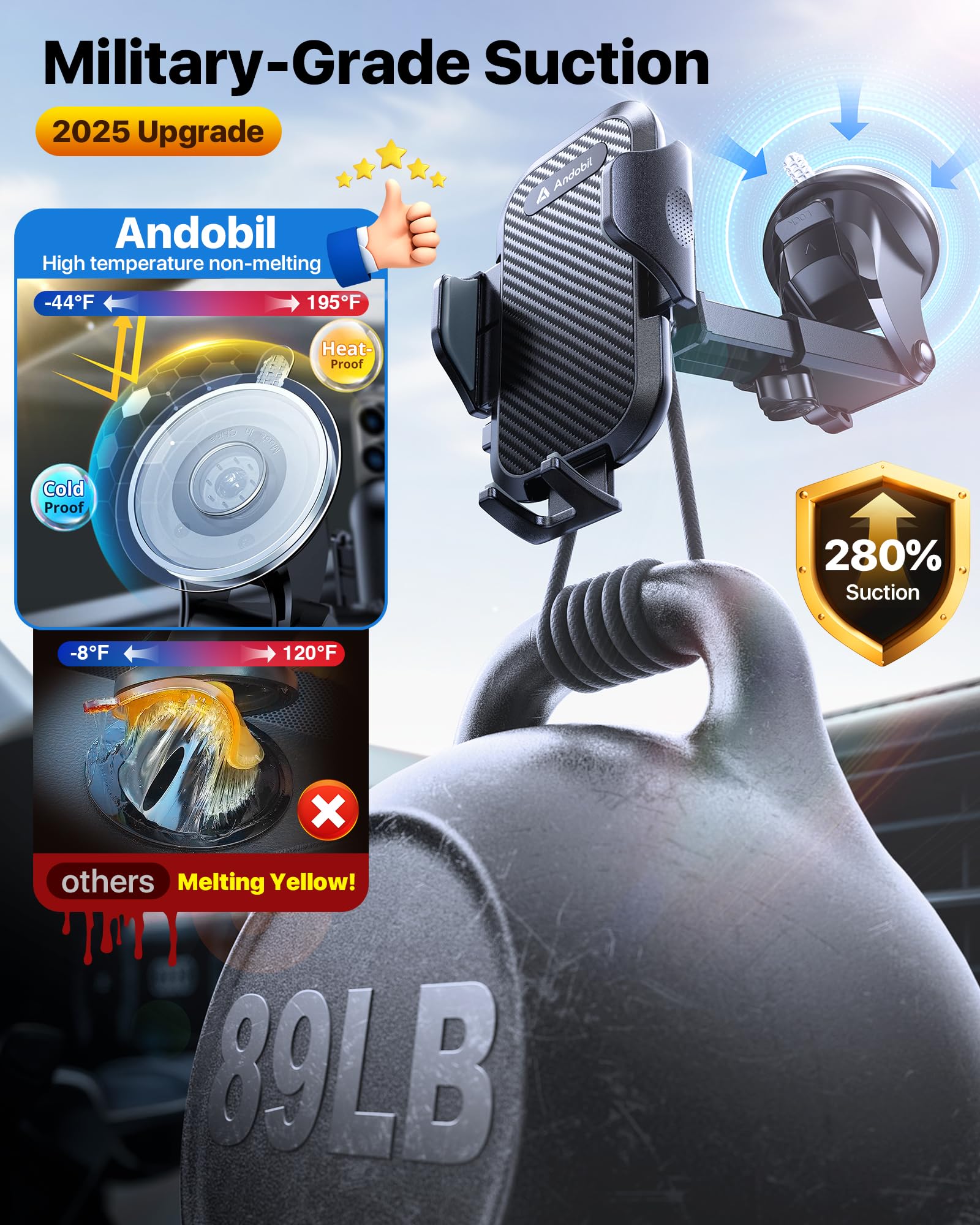 andobil brazo flexible de 7.3 pulgadas ajustable para posicionar móvil