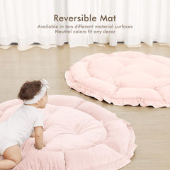 ANGELBLISS playmat in use with baby on tummy showcasing supportive development surface