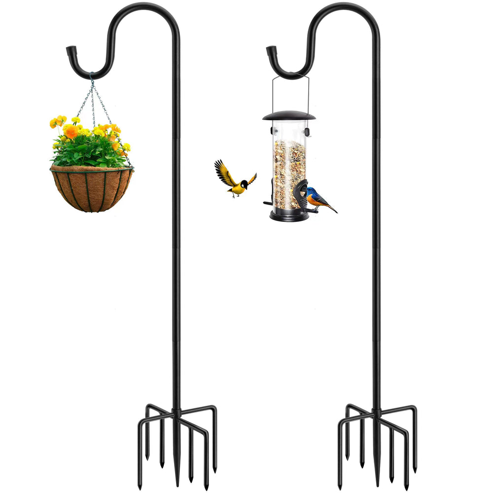 ANIDEER front view of two assembled shepherds hooks showing sturdy pair benefit