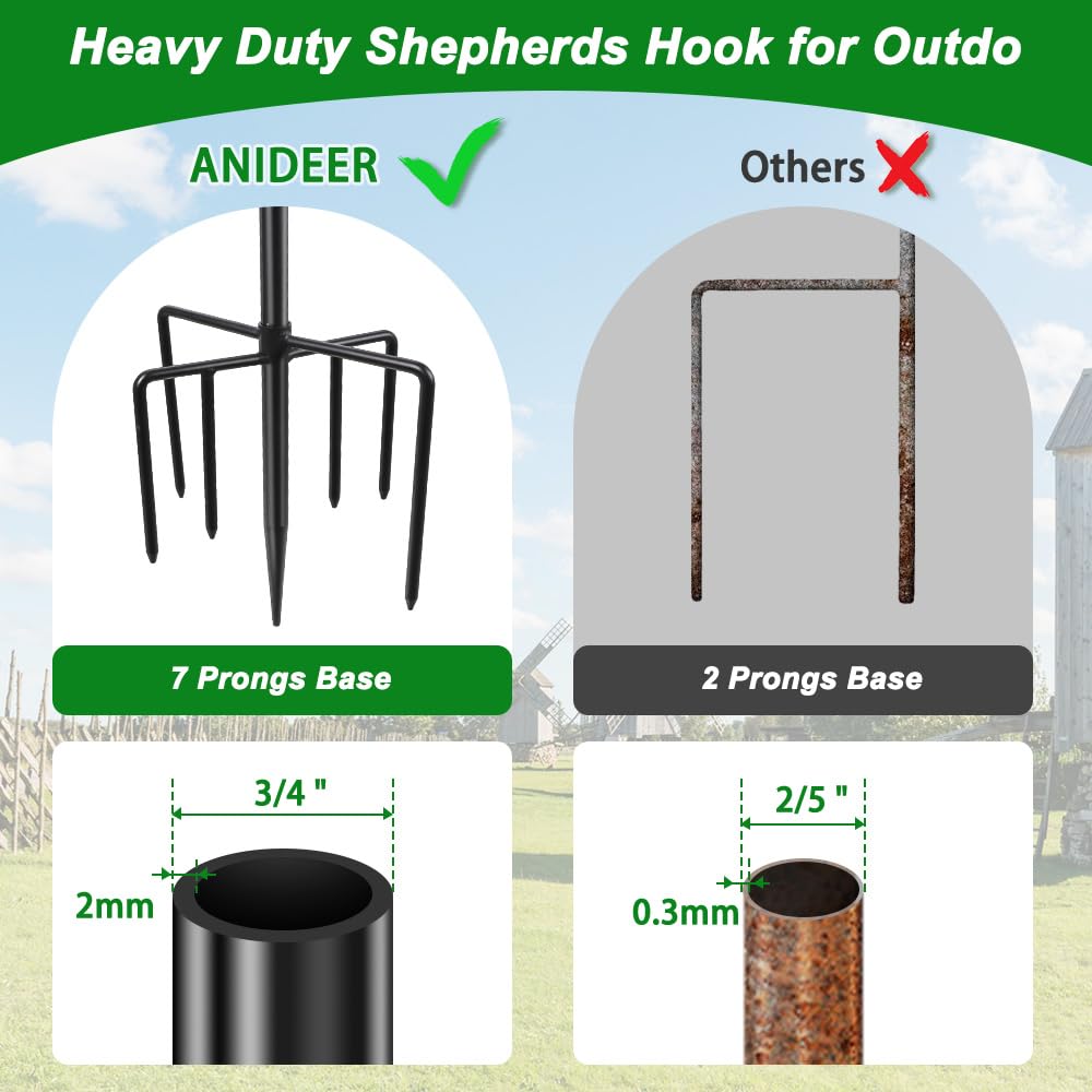 ANIDEER top hook detail showing smooth curve for hanging feeders benefit