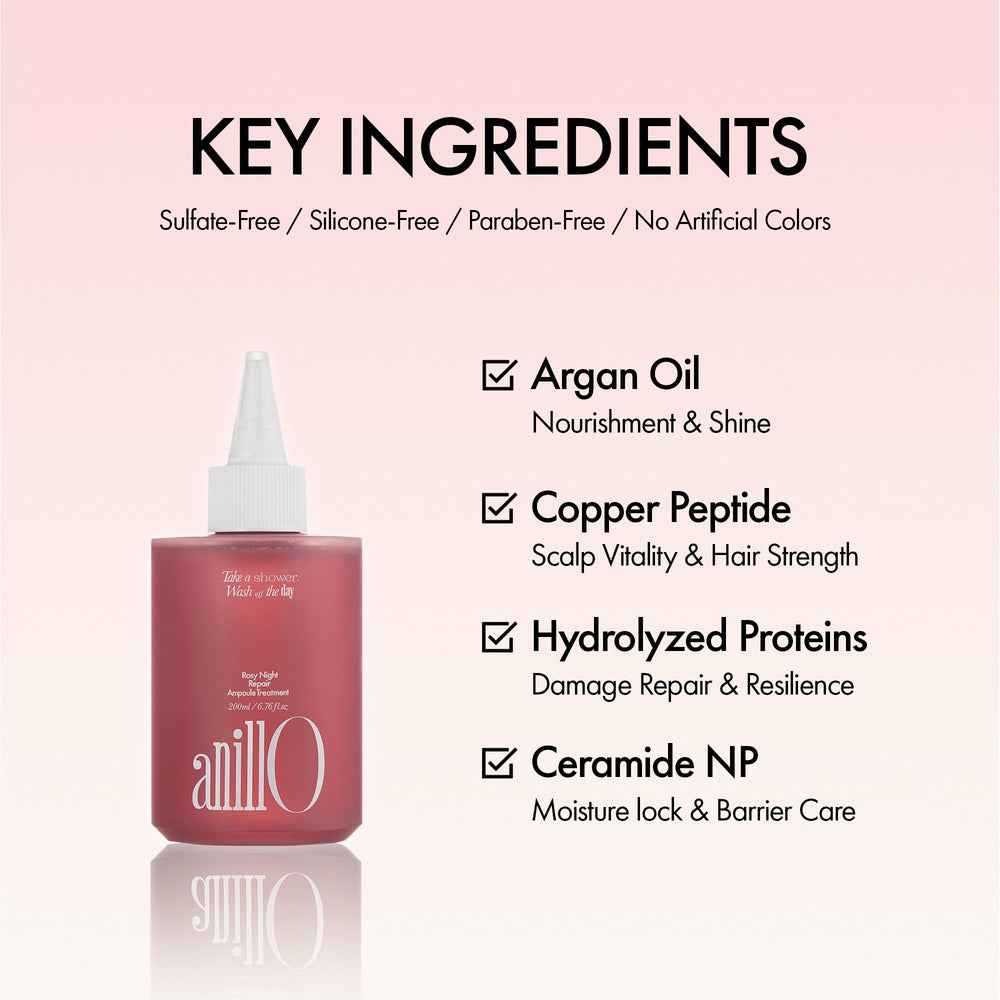 ANILLO persona aplicando la mascarilla para reparar puntas dañadas y frizz