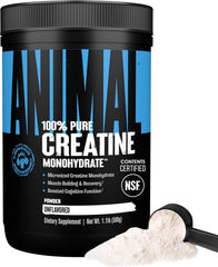 Animal creatine vista frontal del envase que inspira confianza y calidad