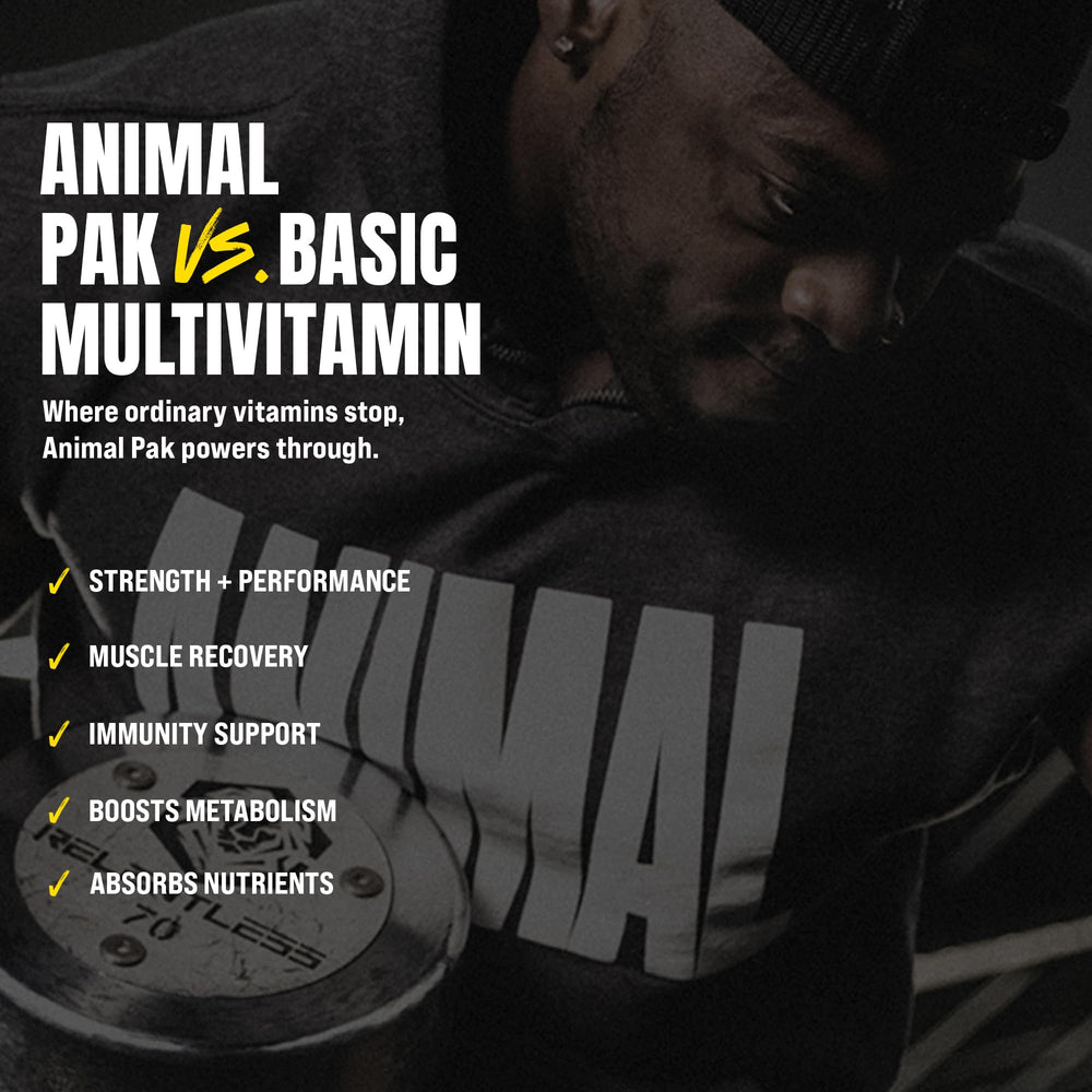 Animal Pak primer plano de tabletas diferentes y textura para confianza de calidad