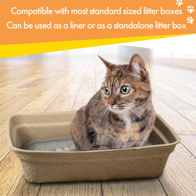 Animaru tray filled with clumping litter showing easy cleanup