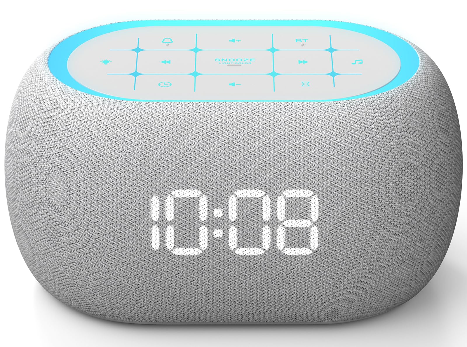 ANJANK vista frontal del reloj despertador con pantalla clara y control fácil