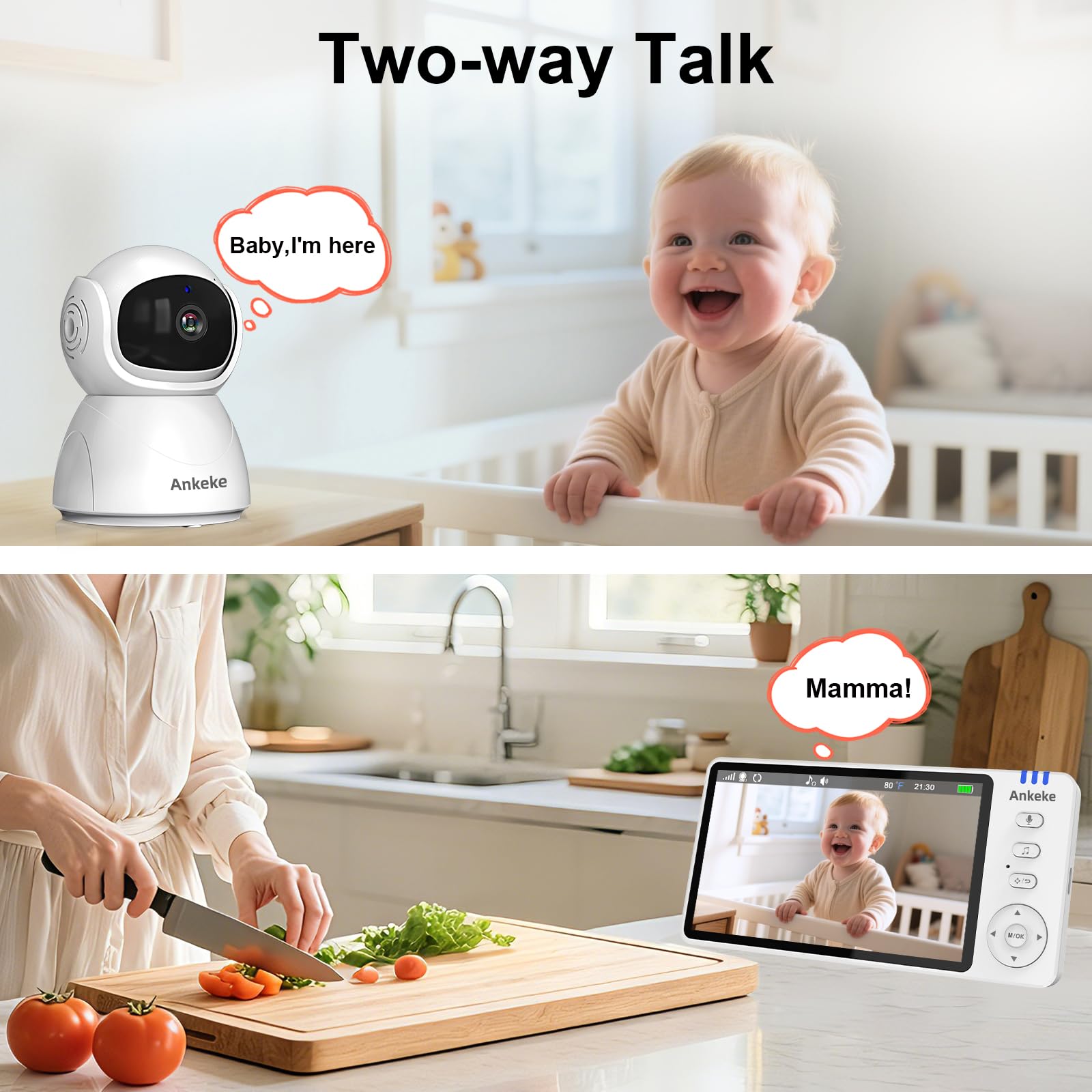 AnKeKe botones del monitor, control sencillo y acceso rápido