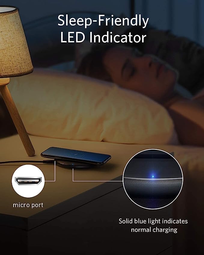 Anker 313 mostrando cable Micro-USB y contenido incluido en la caja