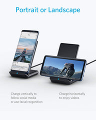 Anker 313 cargando en horizontal para ver vídeos sin interrumpir la carga