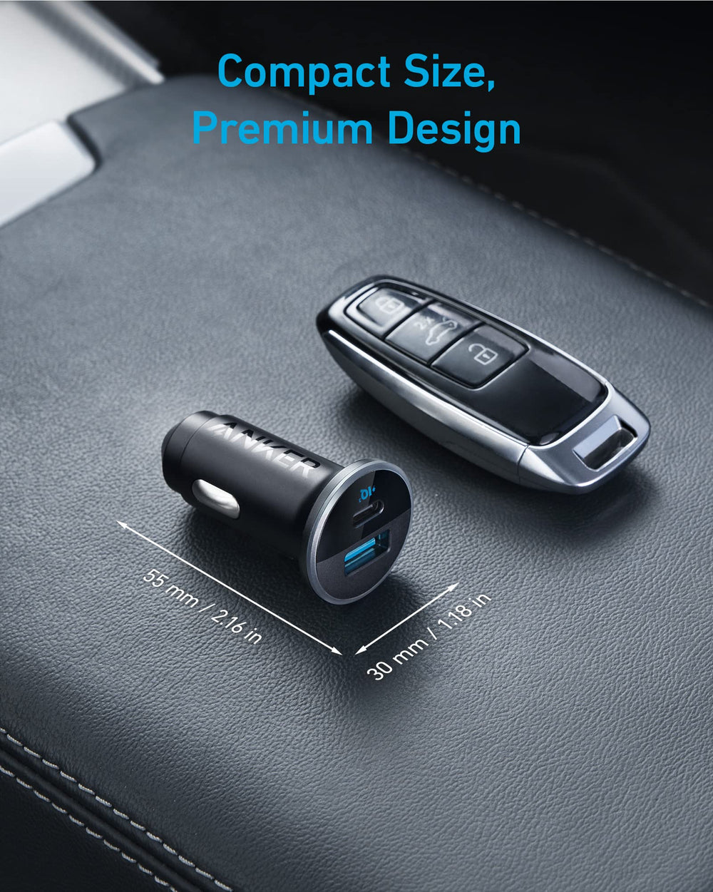 Anker 323 luz indicadora LED que muestra estado seguro de carga