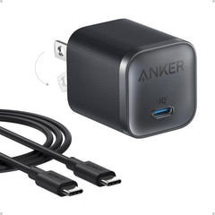 Anker cargador 45W frontal mostrando diseño compacto y potencia