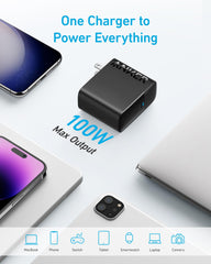 Anker close-up of included 5ft USB‑C cable offering flexible reach