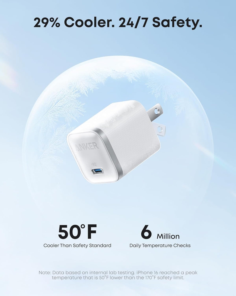 Anker cable USB-C incluido de 1,8 m para carga y transferencia fiable