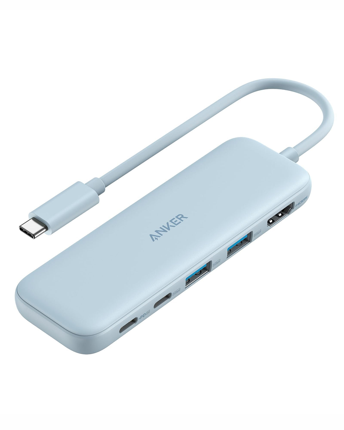Anker hub frontal mostrando todos los puertos y mejora de conectividad