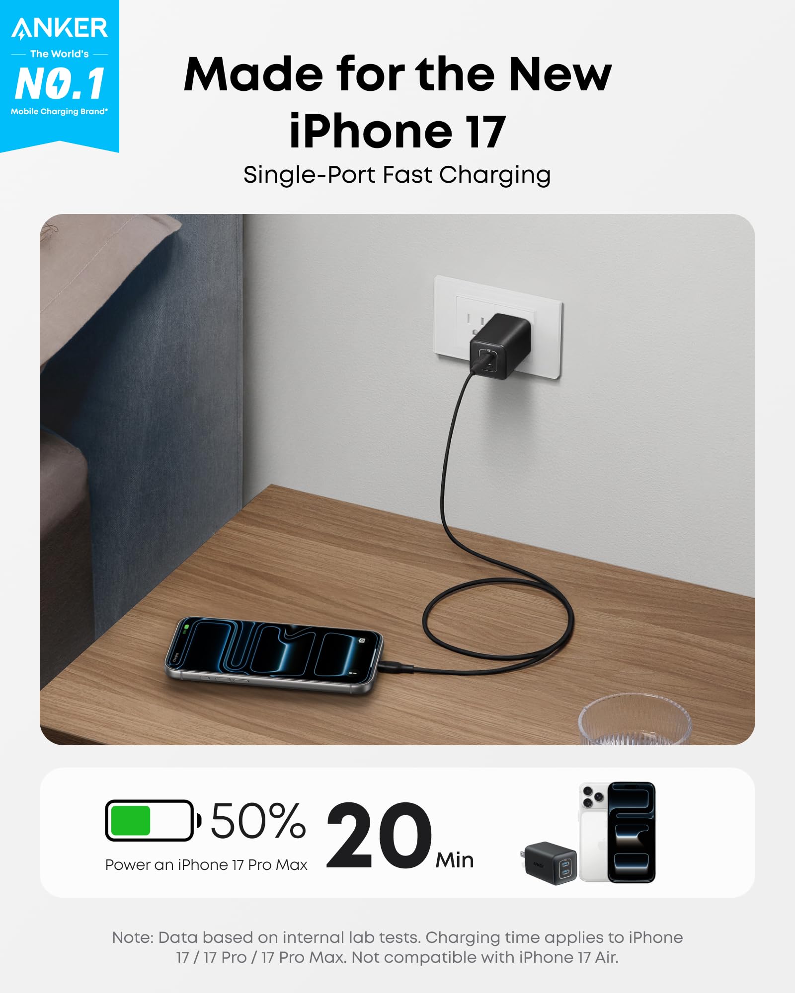 Anker Nano primer plano de puertos USB-C resaltando la carga dual y versatilidad