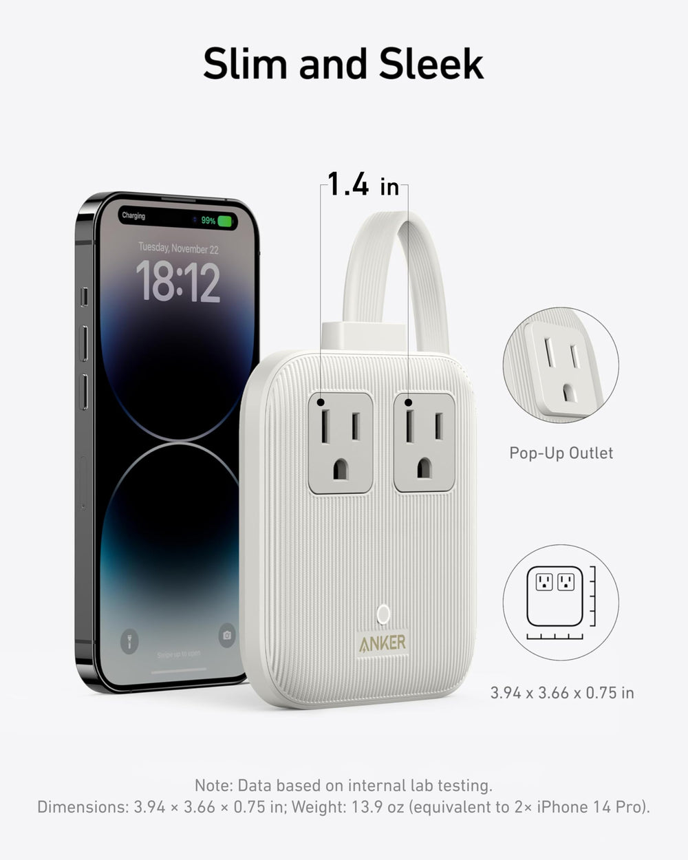 Anker Nano 67W en uso sobre escritorio cargando laptop y móviles