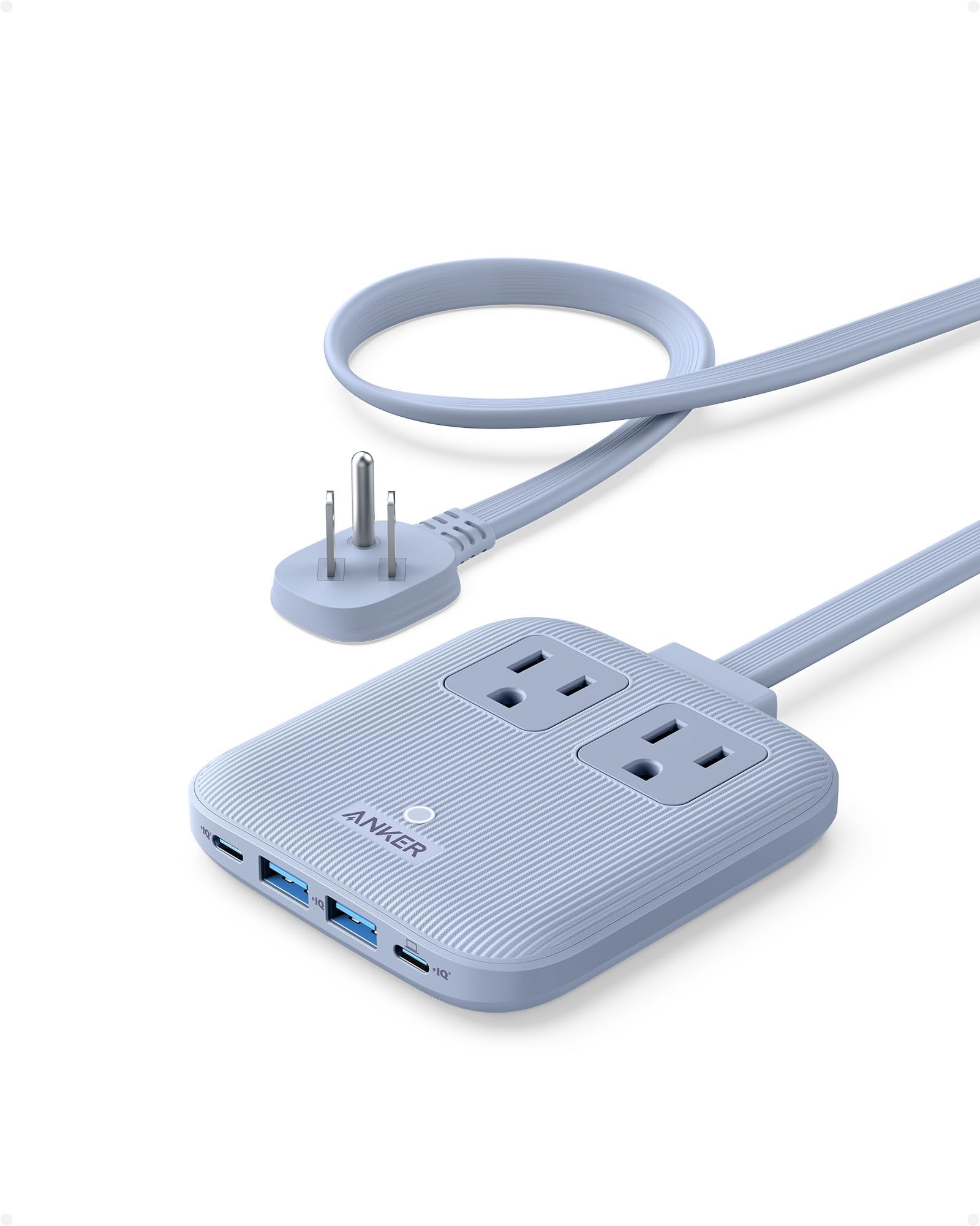 Anker Nano 67W frontal mostrando tomas AC y puertos, carga rápida y ordenada