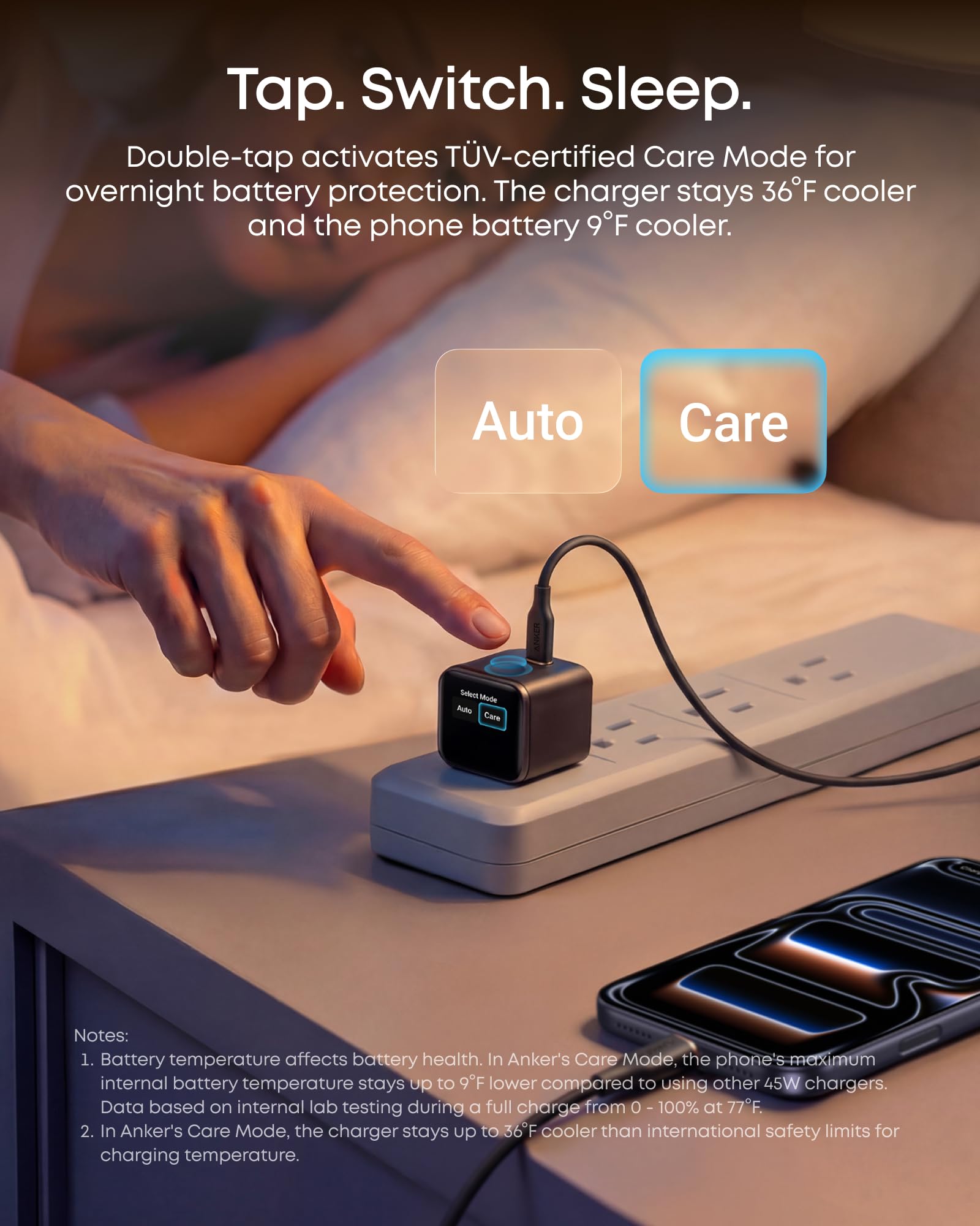 Anker Nano plegado y desplegado con clavijas, portátil y compacto