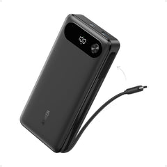 Anker power bank front view showing clean design and portability benefit