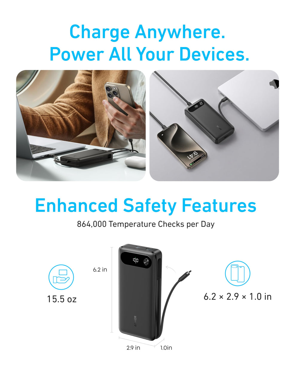 Anker texture and edge protection close-up showing durable construction benefit