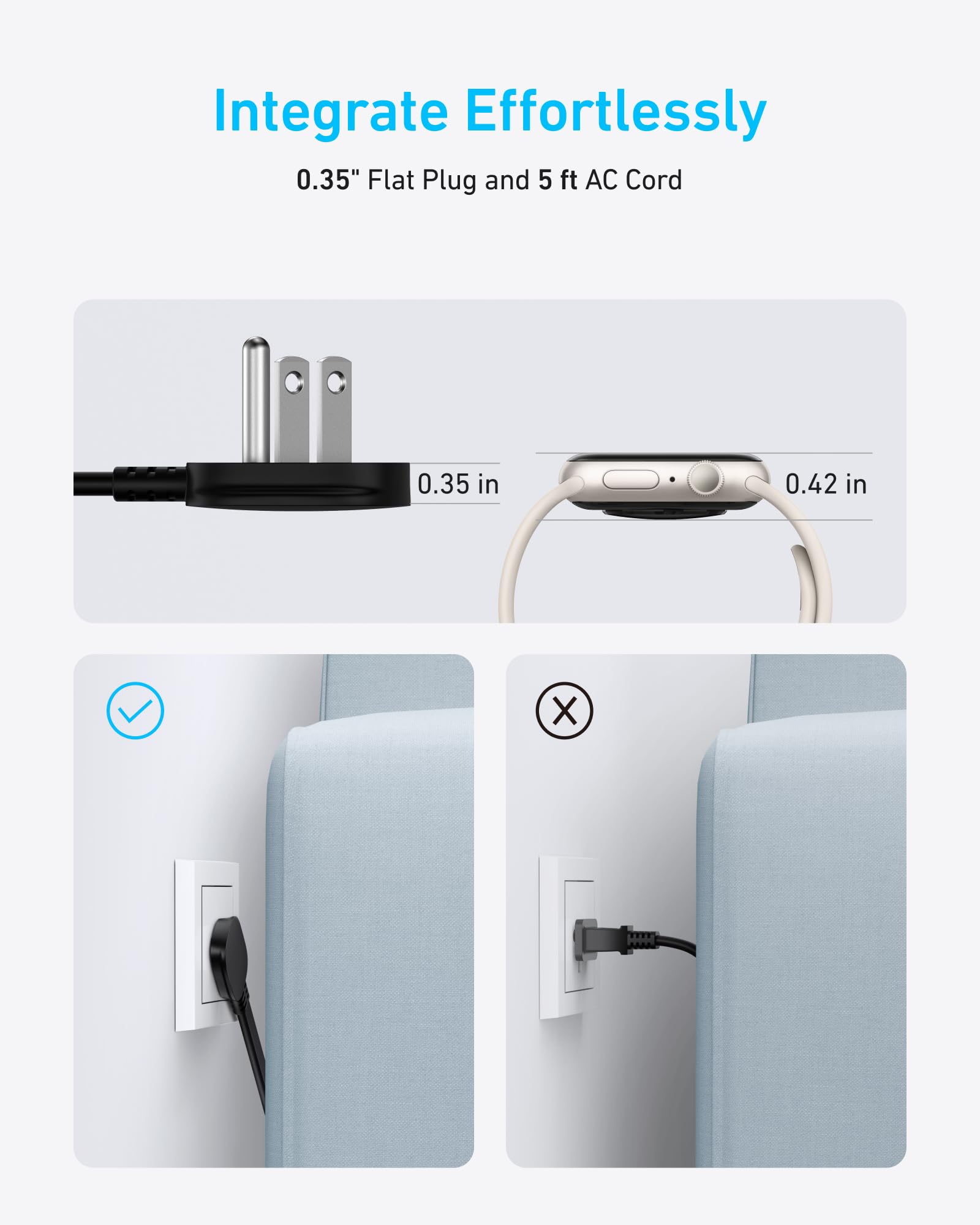 Anker en uso en escritorio con portátil conectado, mayor productividad